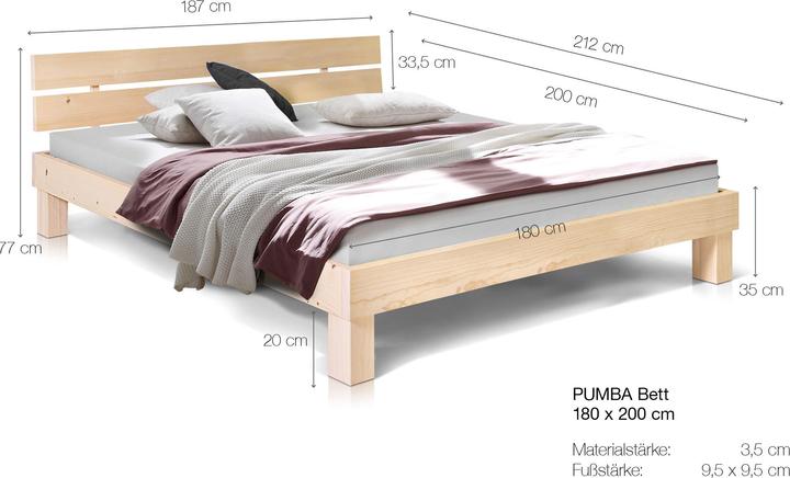 Produktbild Möbel-Eins Pumba (180 x 200 cm)