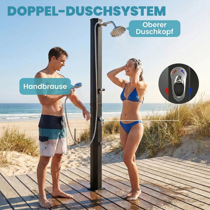 Produktbild Outsunny Solardusche Kunststoff Schwarz