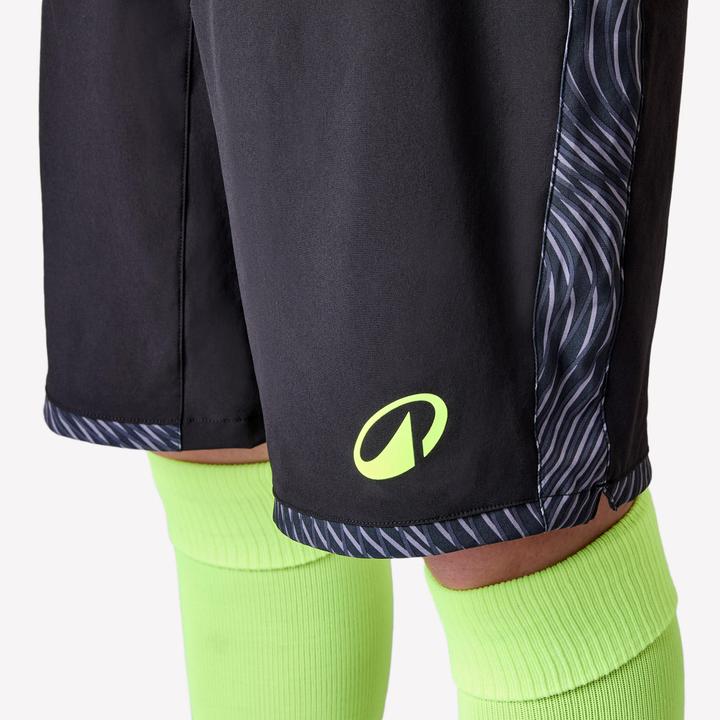 Actual product image Kipsta Damen/Herren Fussball Shorts - VIRALTO II Wavy schwarz/grau (M)
