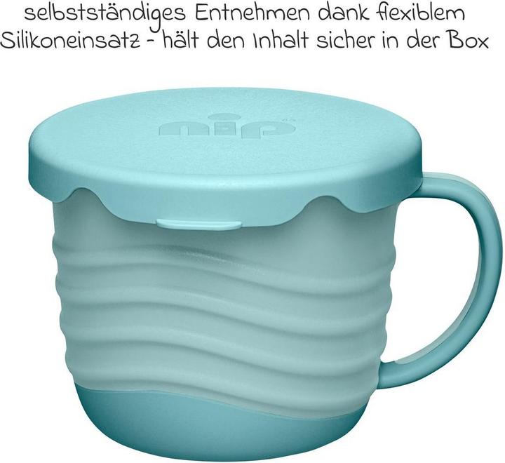 Produktbild NIP Nahrungsbehälter & Portionierer Snackbox / Kindertasse 2in1 eat green -