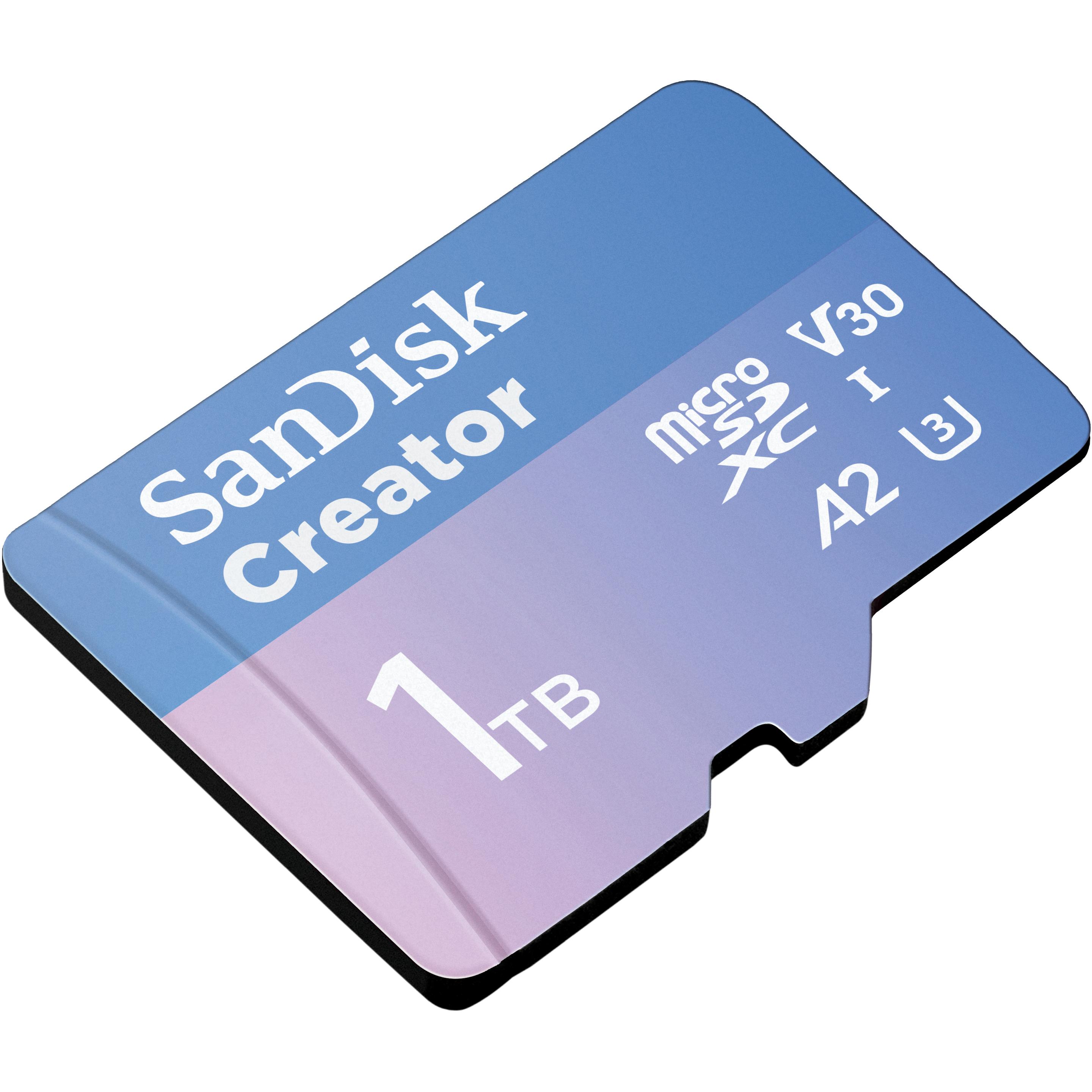Thumbnail - SanDisk Creator MicroSD 1TB (1000 GB, microSDXC, U3, UHS-I), Speicherkarte, Blau