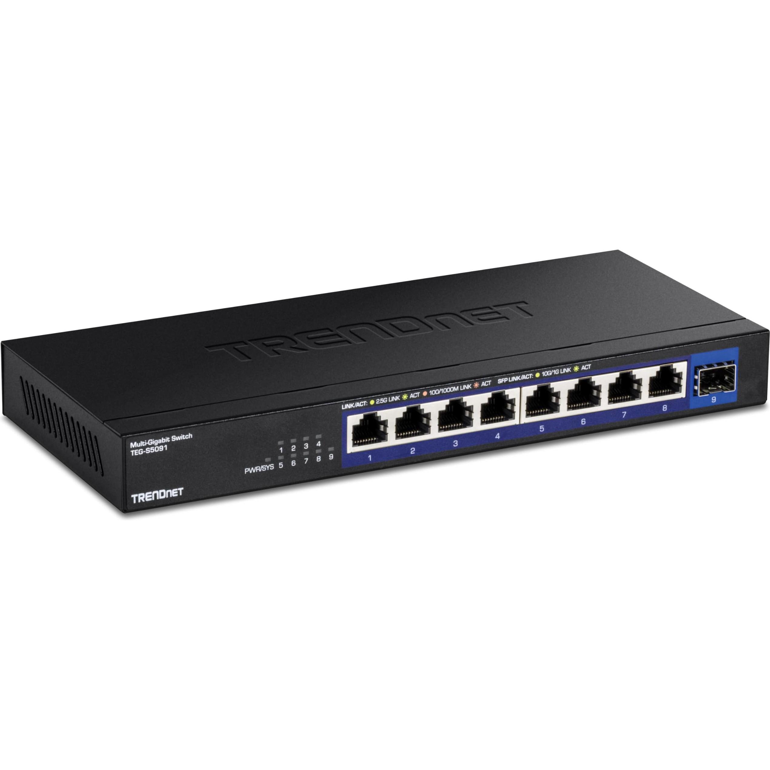 Trendnet TEG-S5091 (9 Ports), Netzwerk Switch, Schwarz