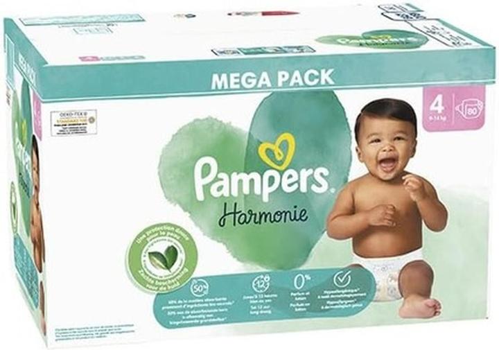 Produktbild Pampers Harmonie Windeln (Gr. 4, Tragepack, 80 Stk.)