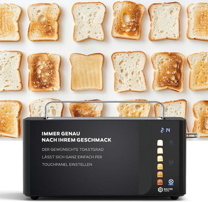 Produktbild Balter Langschlitztoaster TS-44 mit Touch-Bedienung und LCD Display
