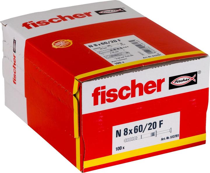 Image du produit Fischer Tampon à clouer N 8x60/20 F (100 pcs)