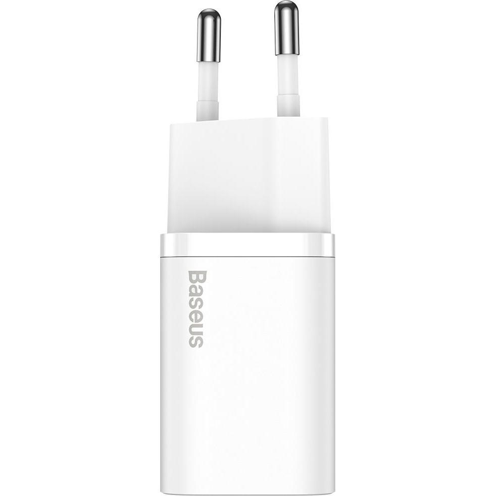 Thumbnail - Baseus Super Si Quick Charger 1C 25W EU White (25 W), USB Ladegerät, Weiss