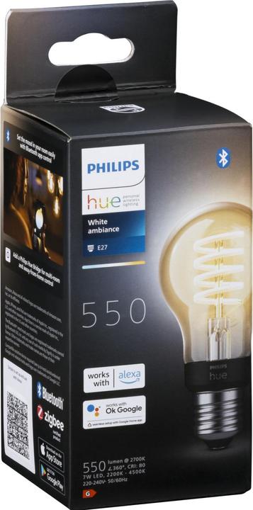 Produktbild Philips Hue Philips E27 Einzelpack Filament (E27, 7 W, 550 lm, 1 x, G)