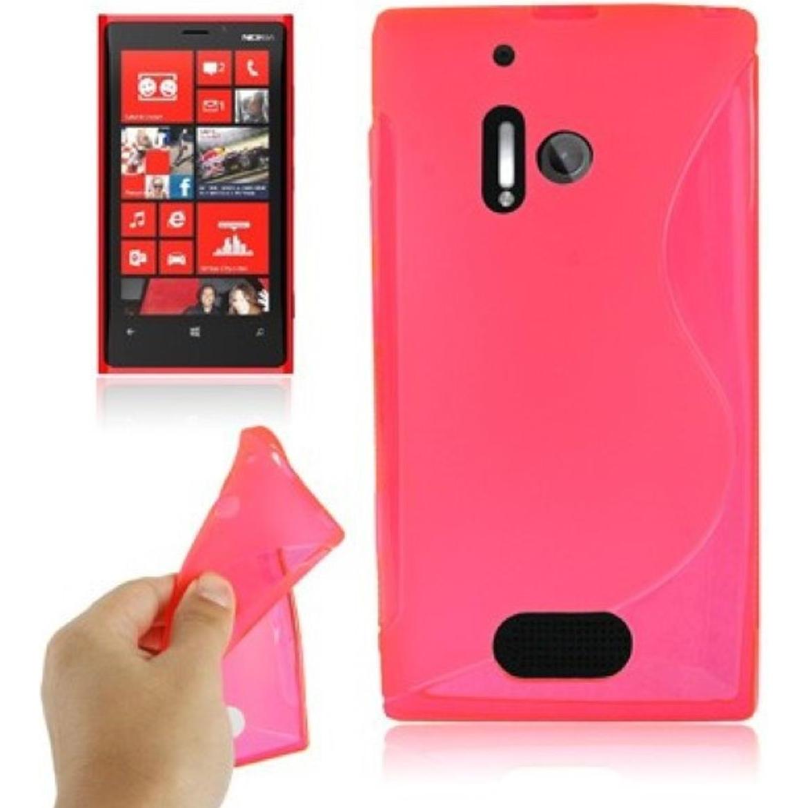 König Design Handyhülle S Line TPU Tasche für Nokia Lumia 928 rosa (Nokia Lumia 928), Smartphone Hülle, Rosa