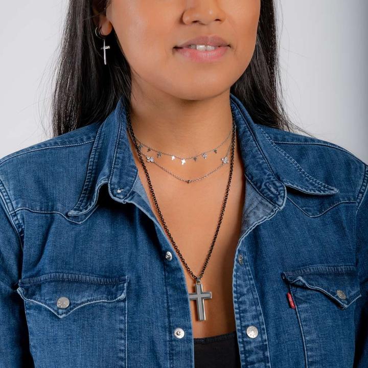 Actual product image Bijouteria Stainless steel pendant (Stainless steel, PVD coating (black))