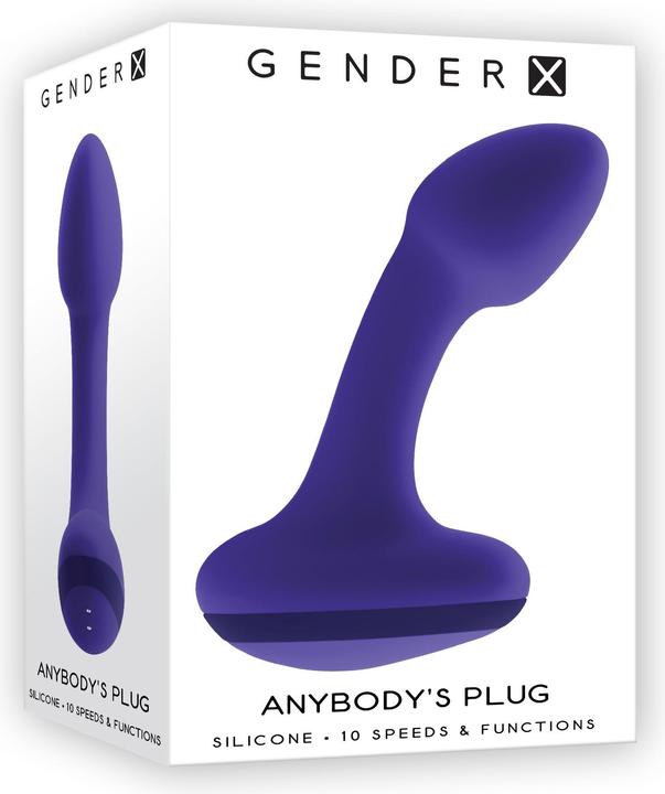 Actual product image Gender X X Anybody'S Anal Plug Purple 11.4 cm