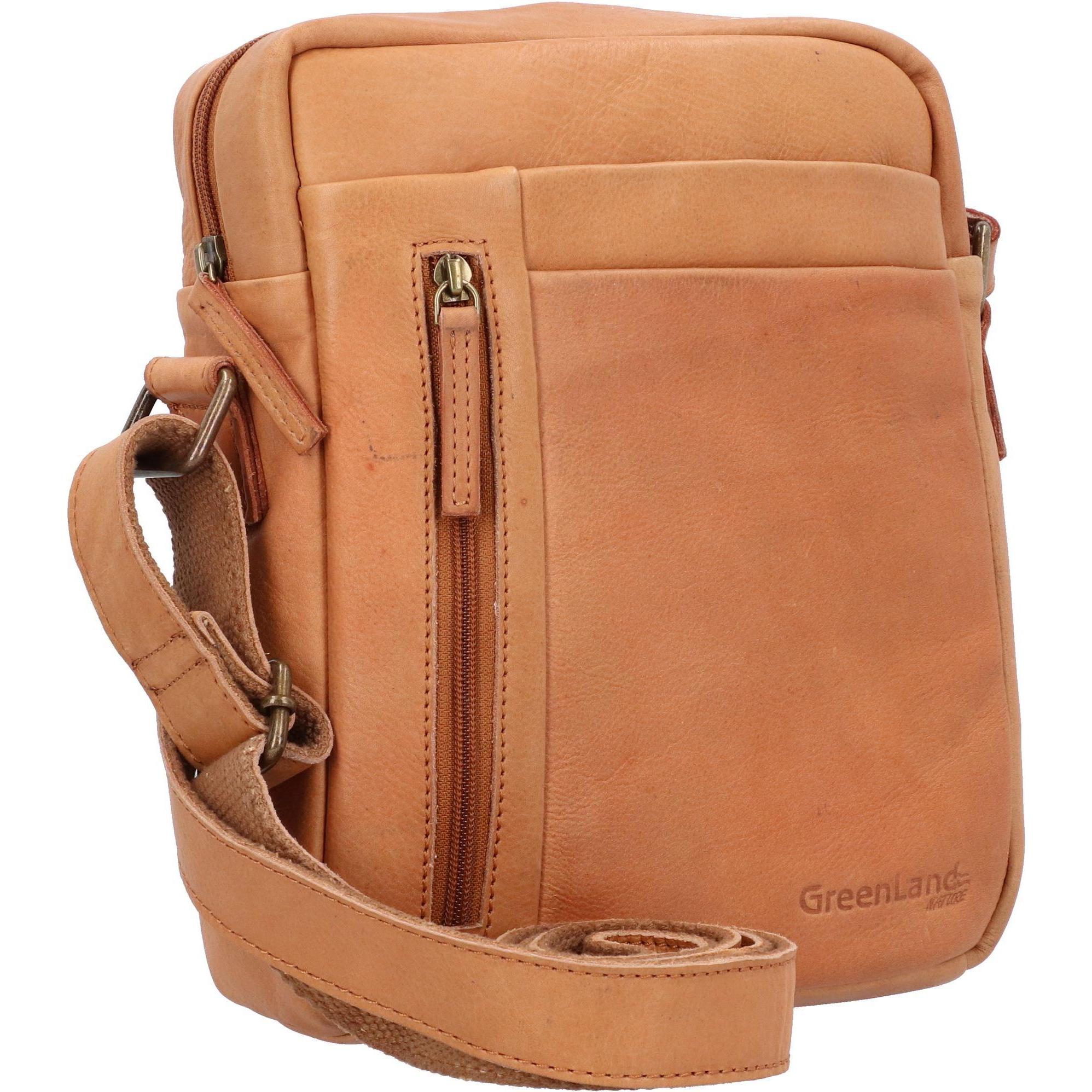 Thumbnail - Greenland Nature, Handtasche, Umhängetasche Leder 22 cm, Braun