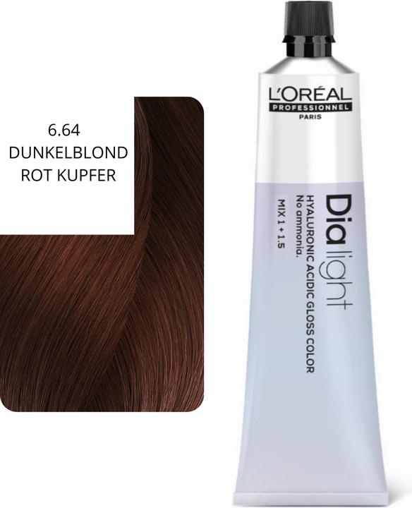 Actual product image L'Oréal Professionnel L'Oral Professionnel Dialight 664 Dark Blonde Red Copper 60ml (6.64 Dark blond red Copper)