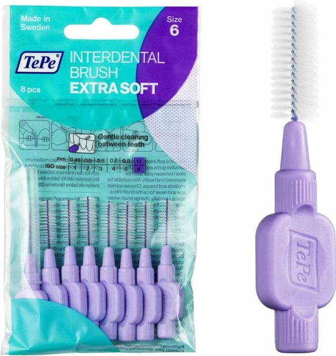 Actual product image TePe Interdental brushes Extra Soft ISO 6 (8x, 1.10 mm)