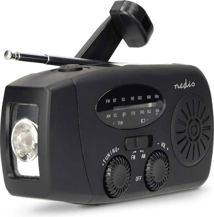Immagine prodotto Nedis Notfallradio | Tisch Ausführumg | AM / FM | Powerbank Funktion | Akkubetrieben / Handkurbel / (FM, AM)