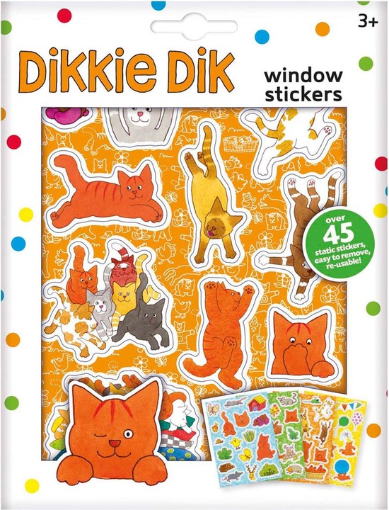 Productafbeelding Bambolino Toys Dikkie Dik Fensteraufkleber, 45 Stück.