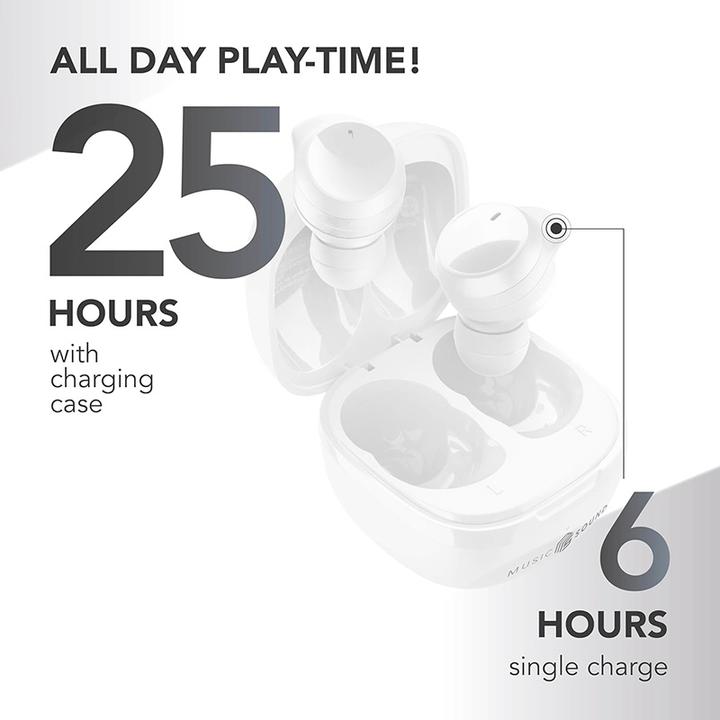 Image du produit Cellularline Music Sound Flow Casque intra-auriculaire sans fil Musique et appels Bluetooth Blanc (Pas de réduction du bruit, 25 h, Sans fil)