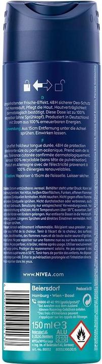 Actual product image NIVEA MEN Fresh Ocean (Spray, 150 ml)