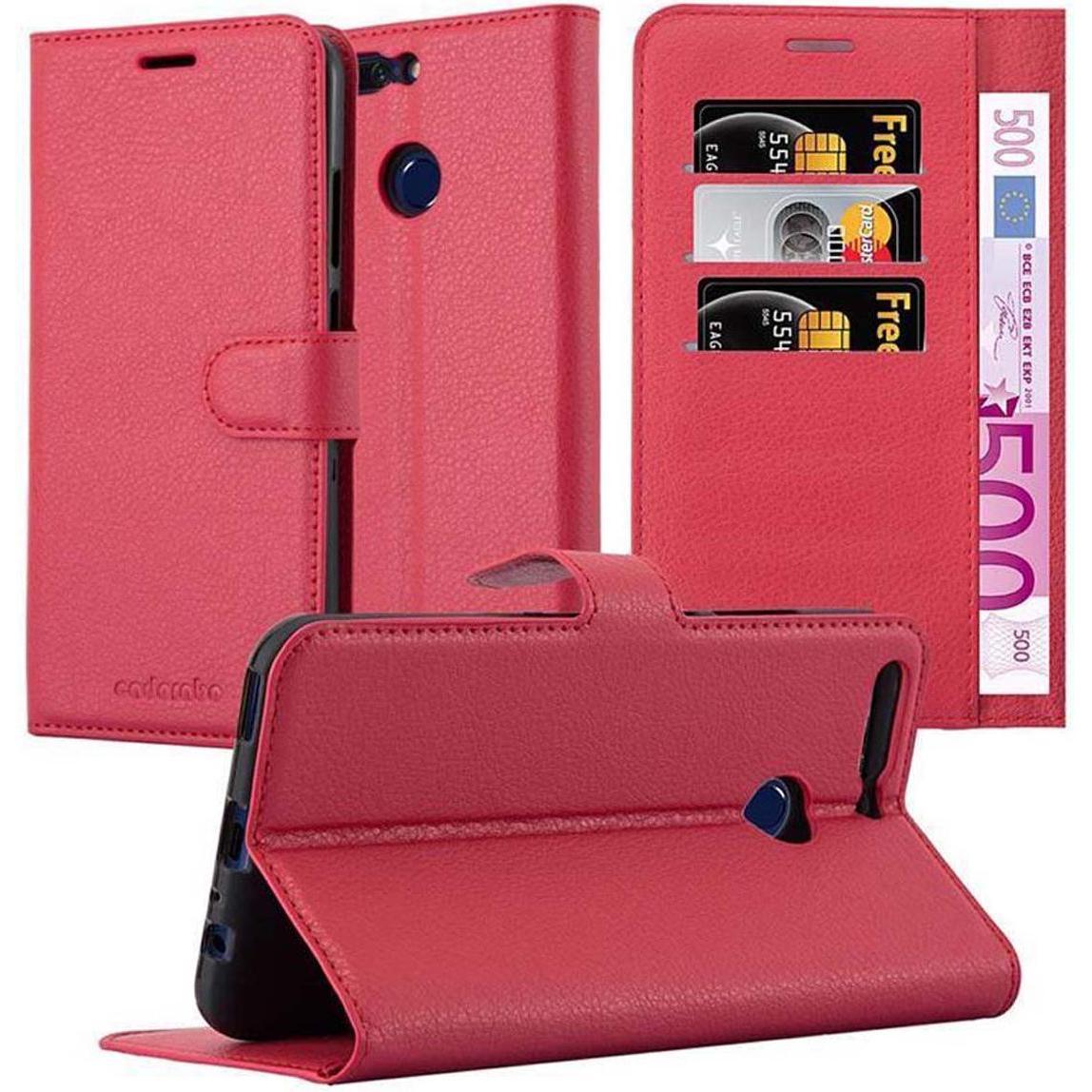 Cadorabo Book mit Standfunktion Cover (Vivo V9), Smartphone Hülle, Rot
