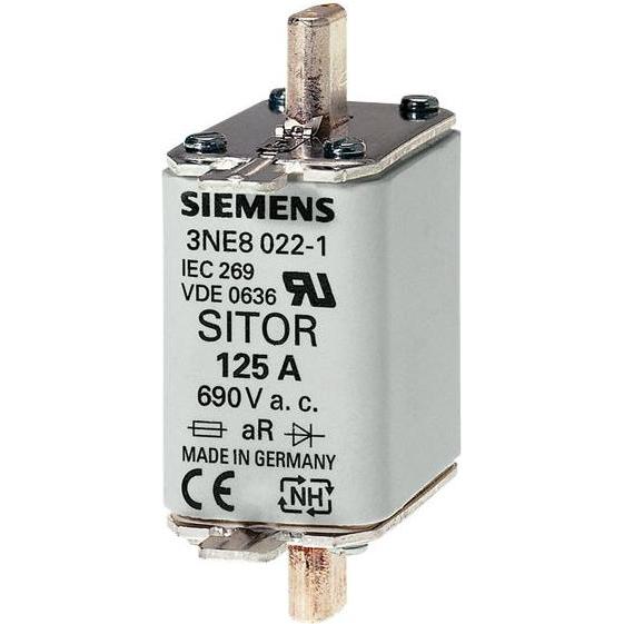 3x Siemens, Sicherung, SITOR Sicherung 3NE1 690V 100A Grösse 00 (NH-DIN Sicherung, 100 A, Superflink)