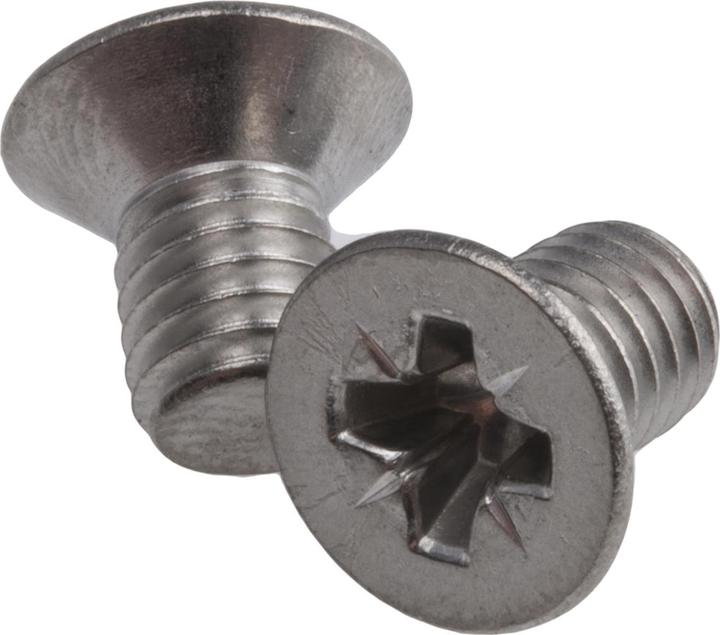 RS PRO A2 s/steel cross csk head screw,M5x8mm (100 Schrauben pro Stück)