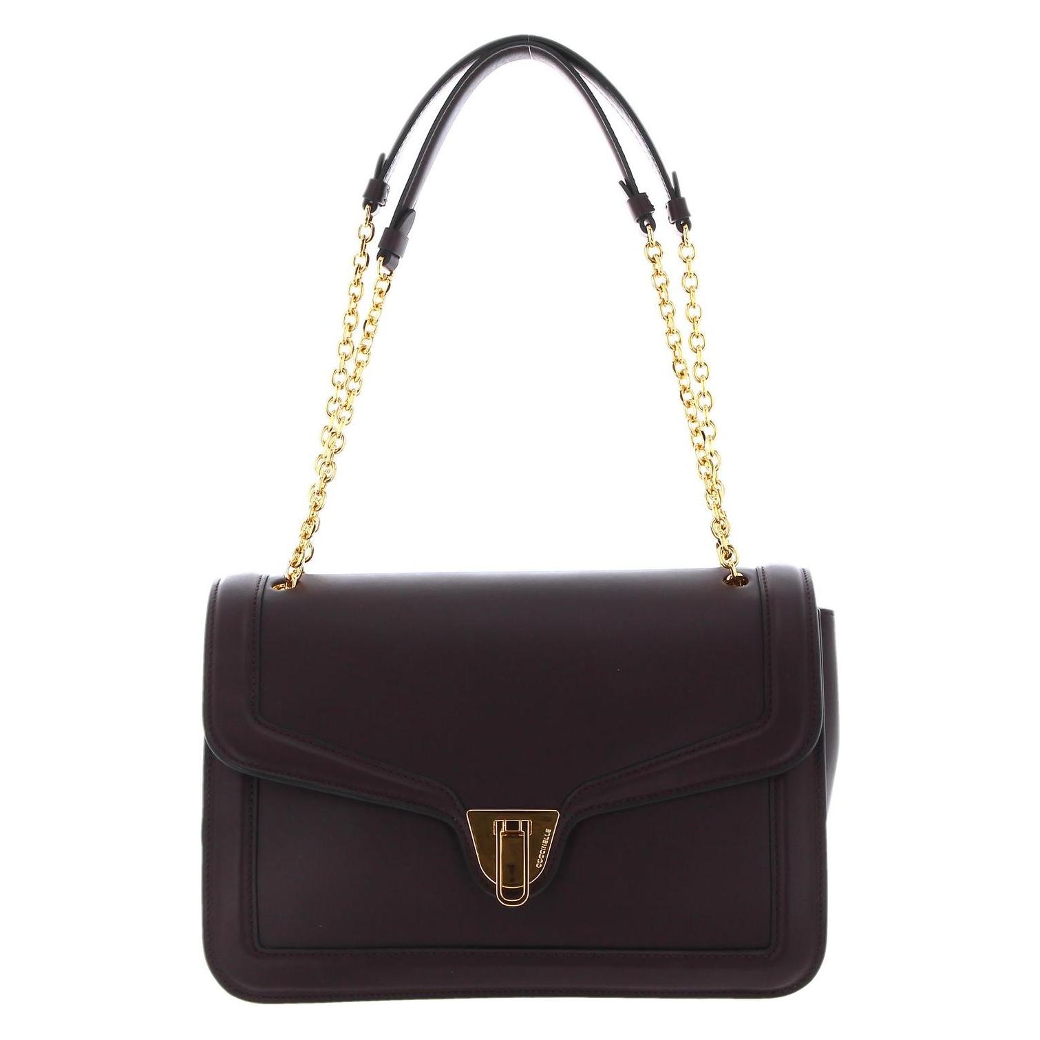 Coccinelle, Damen, Handtasche, Marvin Twist Handbag Smooth Calf Leather, Braun