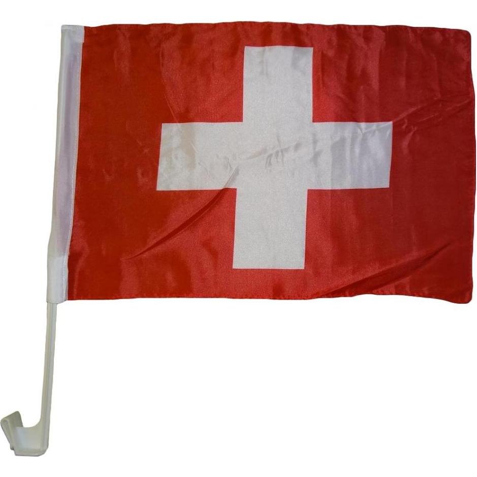 trends4cents Autoflagge Schweiz 30 x 40 cm Auto Flagge Fahne Autofahne Fensterflagge Fanfahne (30 x 40 cm) (32205164)