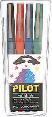 Produktbild Pilot Fineliner SWPPF Etui à 4 assortiert (Mehrfarbig, 4 x)