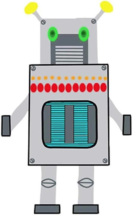 Image du produit Creativ Company Papier de bricolage Robot 16 pièces, blanc (16x)