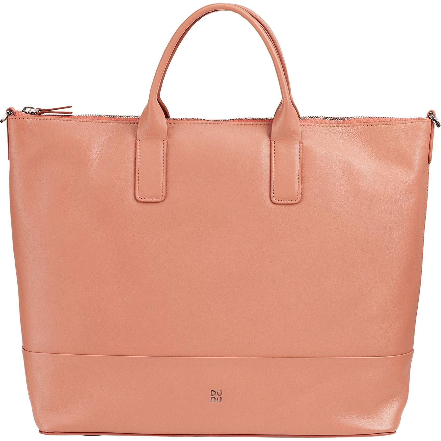 Dudu, Handtasche, Halmahera Shopper Tasche Leder 40 cm, Pink
