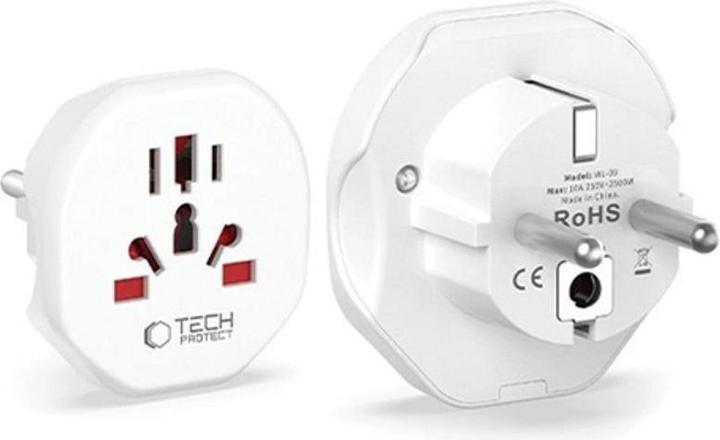 Image du produit Tech-Protect PrzejÅciÃ³wka / adaptateur Universal Travel Adapter na UE - biaÅa