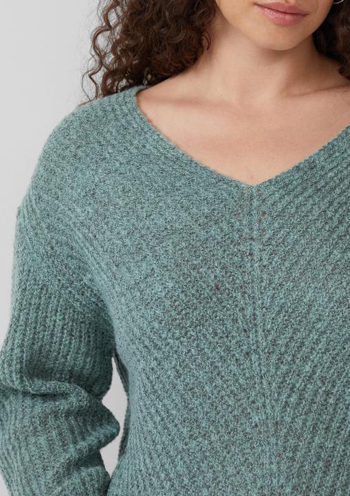 Produktbild S.Oliver Strickpullover Melierter Pullover mit überschnittener Schulter (44)