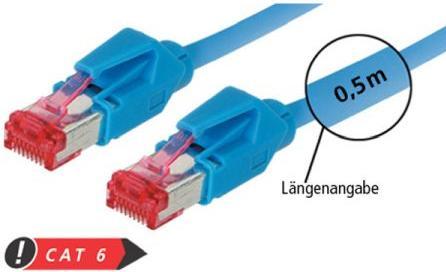 Produktbild Tecline Patchkabel S/FTP, PiMF, Cat 6, blau, 1,5 m halogenfrei, mit Draka-Kabel und Hirosesteckern TM21 (bis (S/FTP, CAT6, 1.50 m)