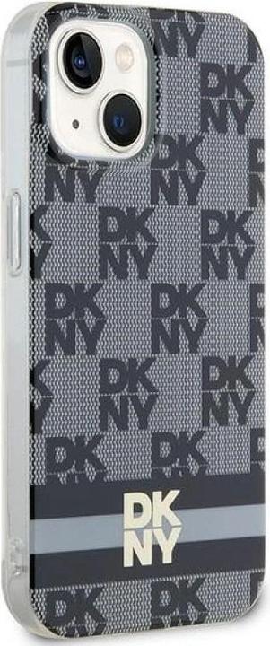 Immagine prodotto DKNY DKHMP14SHCPTSK Custodia rigida per iPhone 14 / 15 / 13 6,1" in pelle nera IML con motivo mono a (Apple iPhone 13, Apple iPhone 14, Apple iPhone 15)