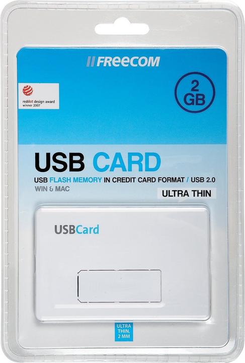 Produktbild Freecom USBCard, Kreditkarten-Format, Weiss (8 GB)