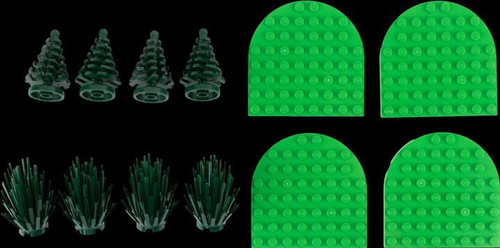 Produktbild LEGO Stein-Experte MOC 12-teiliges Baeume u. Straeucher Set in dunkelgruen NEU! 1 Set