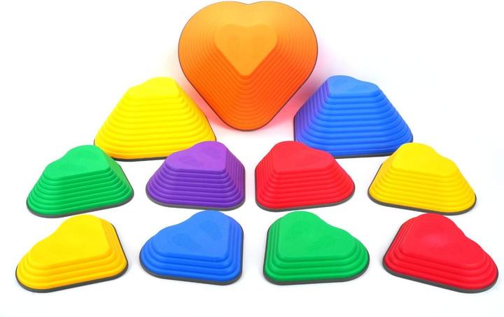 Hermex Balanciersteine Trittsteine Motorikspielzeug Balancespiel Fluss-Steine