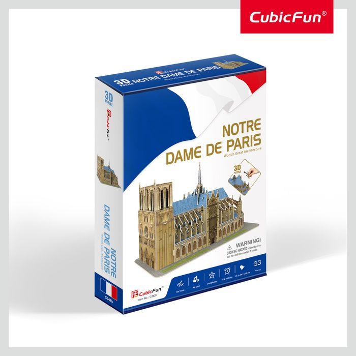Actual product image Cubicfun 3D Puzzle Katedra Notre Dame (53 pieces)