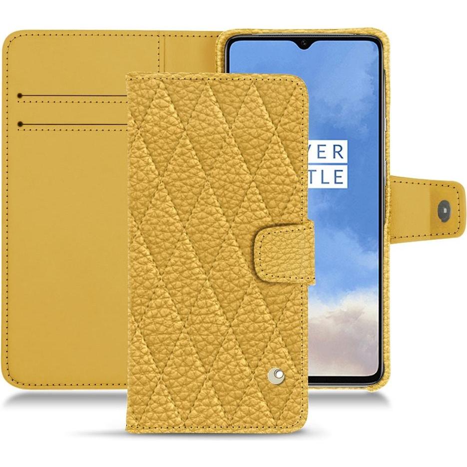 Noreve Lederschutzhülle Wallet (OnePlus 7T), Smartphone Hülle, Orange