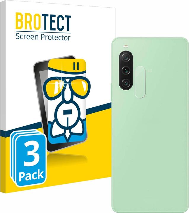 Actual product image BROTECT 3x AirGlass Glass Screen Protector for Sony Xperia 10 V (Front+Camera) (3 Piece, Sony Xperia 10 V)