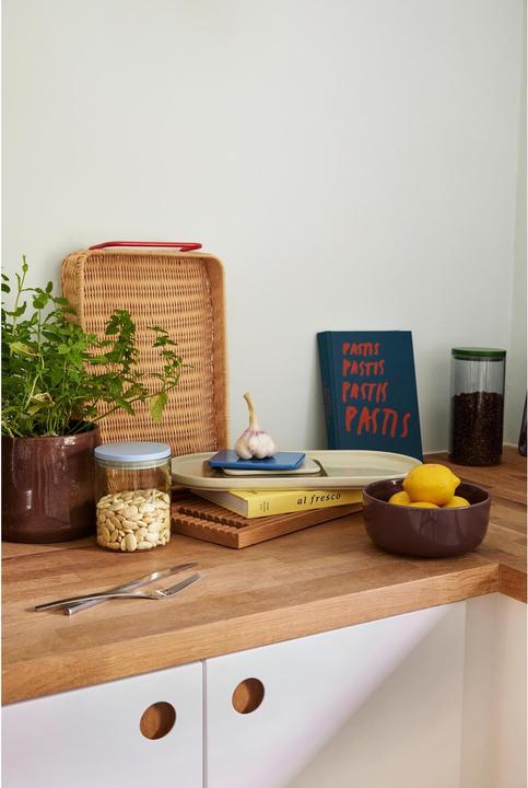 Produktbild Hübsch Splint Tablett Rot/Naturfarben