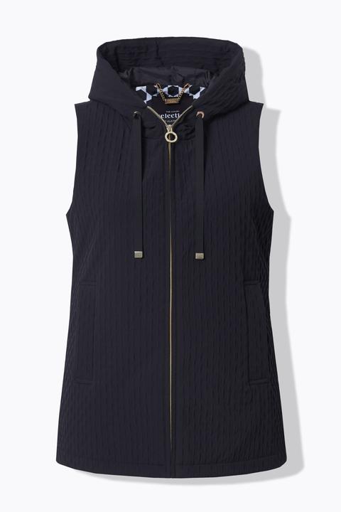 Actual product image Ulla Popken Textured Hooded Vest (60)