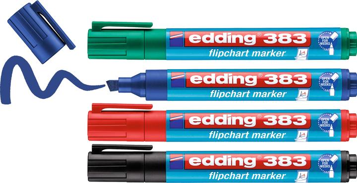 Produktbild Edding 383 (Blau, Grün, Rot, Schwarz, 5 mm, 4 x)