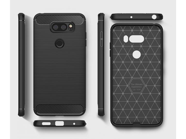 Produktbild Screenguard LG V30 Hülle Carbon Brushed Soft TPU (LG V30)