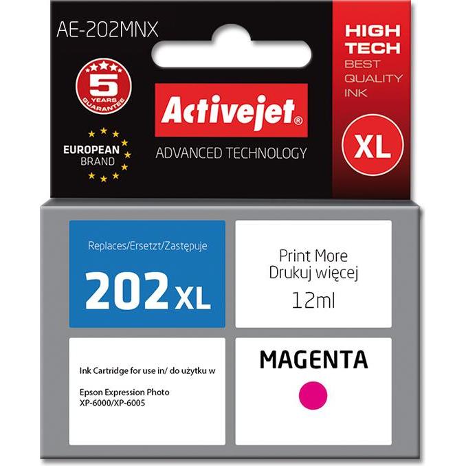 Activejet, Druckerpatrone, AE-202MNX - Kompatibel - Tinte auf Farbstoffbasis - Magenta - Epson - Einzelpack (M)
