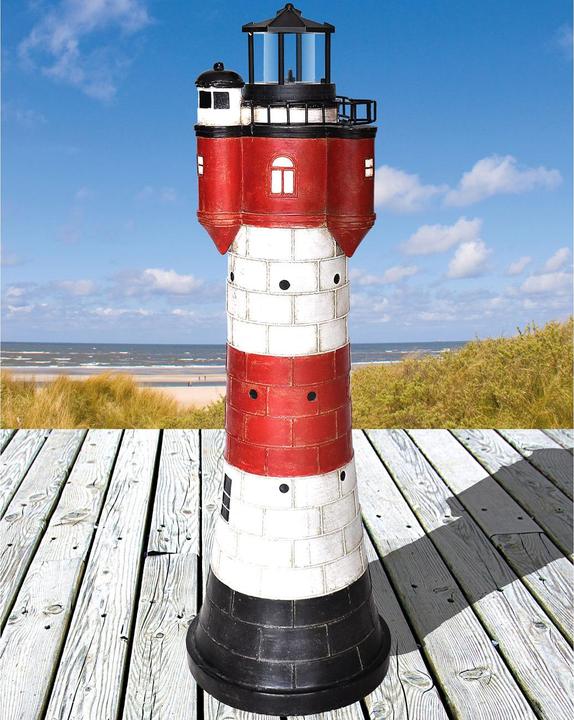 Actual product image Westerholt Solar Leuchtturm Roter Sand, 50 cm