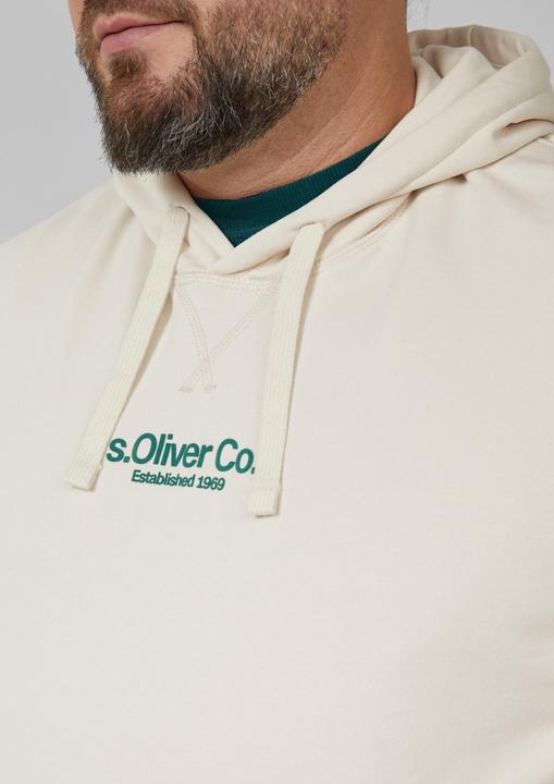 Produktbild s.Oliver Sweatshirt Kapuzenpullover aus Baumwollmix mit Label-Print (4XL)
