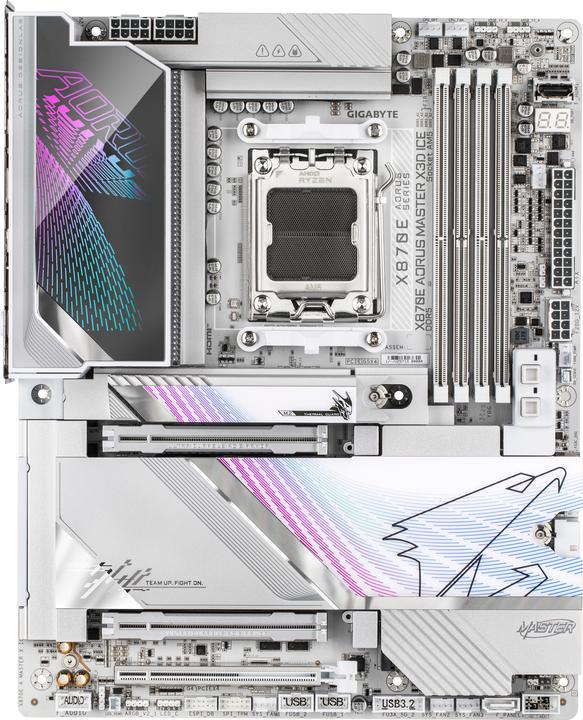 Actual product image Gigabyte X870E AORUS MASTER X3D ICE (AM5, AMD X870E, ATX)