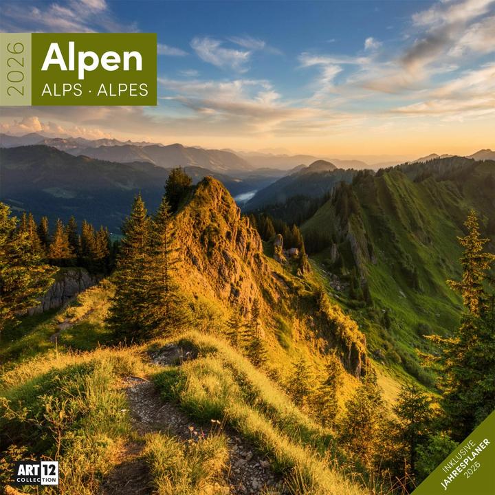 Image du produit Alpen Kalender 2026 - 30x30 (30 x 30 cm, Couverture rigide, Allemand, Italien, Anglais, Français)