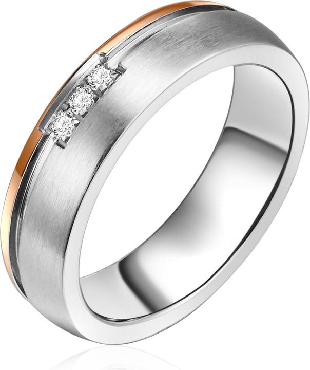 Immagine prodotto Trilani Acciaio inossidabile da donna con zirconi argento/oro rosa - 9652 (52)