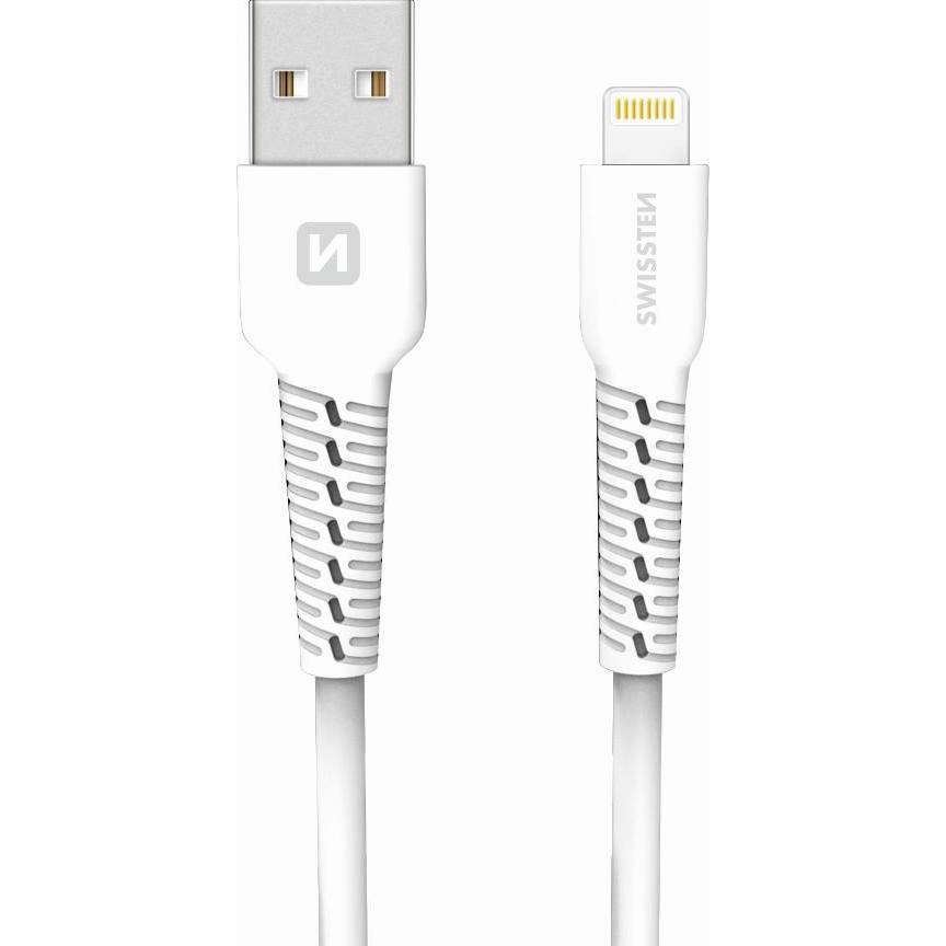 Thumbnail - Swissten USB Auf Lightning Datenkabel 1.0m Weiss (1 m, USB 1.0), USB Kabel